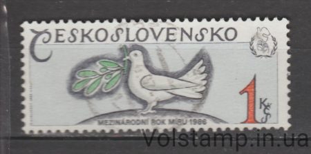 1986 Чехословакия Марка (Международный год мира) Гашеная №2847