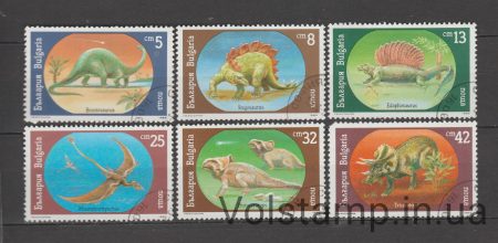 1990 Болгарія Серія марок (Доісторичні тварини) Гашені №3840-3845