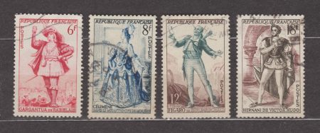 1953 France Stamp Series (Literary figures) Used №961-964