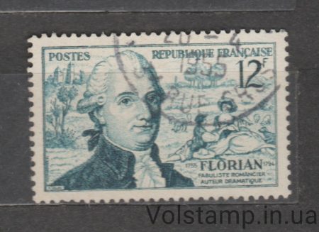 1955 Франция Марка (Флориан Пьер Кларис де (1755-1794)) Гашеная №1046