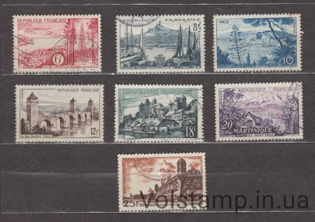 1955 Франция Серия марок (Бордо) Гашеные №1064-1070