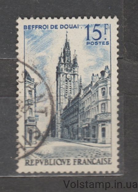 1956 Франция Марка (Дуэ: колокольня) Гашеная №1079