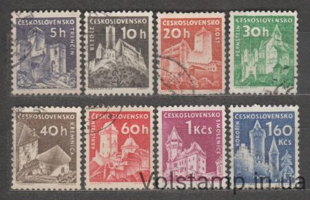 1960 Чехословакия Серия марок (Тренчинский замок) Гашеные №1185-1192