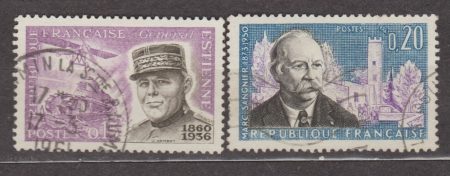 1960 Франція Серія марок (Генерал Естьєн (1860-1936)) Гашені №1323-1324