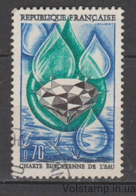 1969 Франция Марка (Европейская Водная Хартия) Гашеная №1682