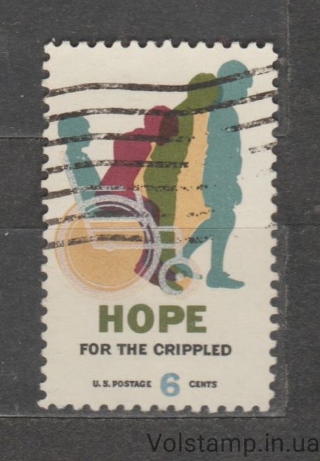1969 США Марка (Надежда для искалеченных) Гашеная №996