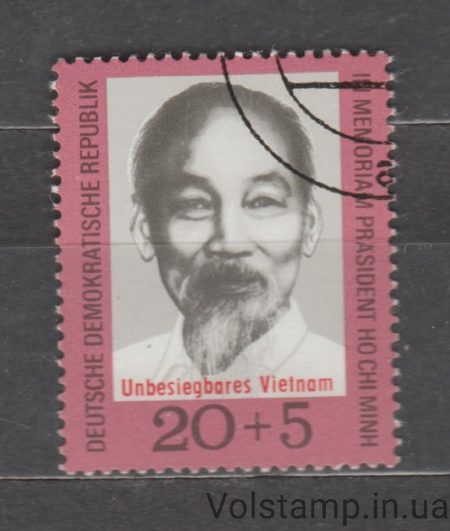 1970 ГДР Марка (Хо Ши Мин) Гашеная №1602
