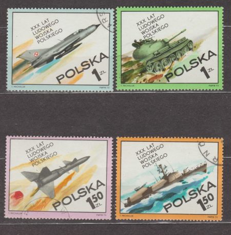 1973 Польша Серия марок (Польская Народная Армия, 30 лет.) Гашеные №2275-2278
