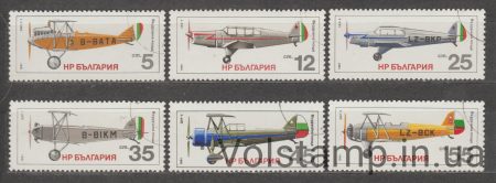 1981 Болгарія Серія марок (Історія літаків) Гашені №3005-3010