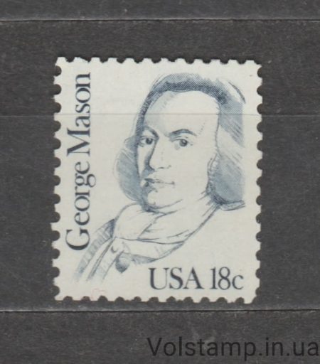 1981 США Марка (Джордж Мейсон) MH №1468