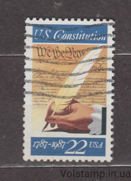 1987 США Марка (Конституция подписывается) Гашеная №1949