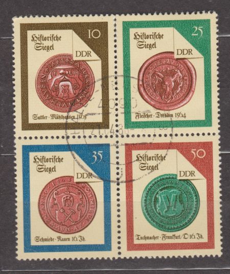 1988 ГДР Квартблок (Исторические печати гильдии) Гашеные №3156-3159