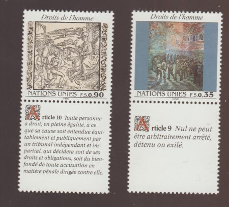 1990 ООН (Женева) Серія марок (Права людини) MNH №192-193