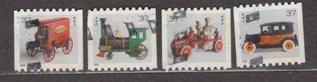 2002 USA Stamp Series (Toy mail carriage) Used №3588-3591