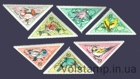 1961 Монголія Серія марок (Птахи) MNH №205-211