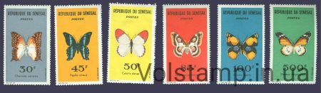 1963 Сенегал Серия MNH (Бабочки) №267-272