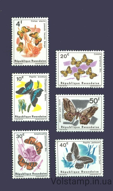 1965 Rwanda (butterflies) MNH №119-224
