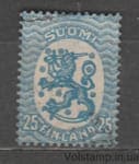 1917 Финляндия Марка (Герб - Saarinen Design, первый выпуск.) Гашеная №76