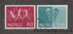 1972 Норвегія Серія марок (Молодь та дозвілля) Гашена №645-646