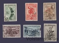 1940 Series of imperforate stamps (20th anniversary of the assault Perekop) Used №675-680
