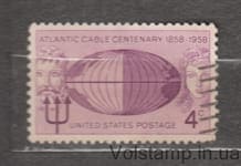 1958 USA Stamp (Atlantic Cable Centennial) Used №734