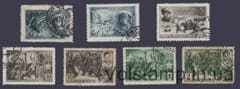 1942 Серия марок (Герои Великой Отечественной войны) Гашеная №730-736