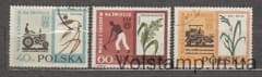 1963 Польша Серия марок (Трактор и пшеница) Гашеная №1371-1373