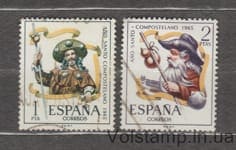 1965 Испания Серия марок (Священный год Сантьяго-де-Компостела) Гашеная №1557-1558