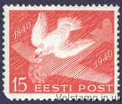 1940 Эстония Марка с серии серая бумага (Птица) MNH №162 w
