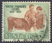 1953 Австралия Марка (Фермеры) Гашеная №237