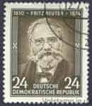 1954 GDR stamp (80th anniversary of the death of Fritz Reuters) Used №430