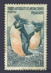 1956 French Antarctic Territory stamp (Birds, Penguins) with damaged glue №3