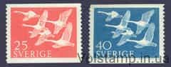 1956 Sweden series of stamps (birds) MNH №416-417