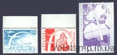 1960 Бельгия Серия марок (Авиация, Эвакуация белого населения из Конго) MNH №1206-1208