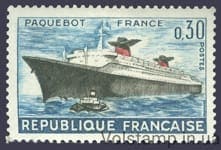 1962 Франция Марка (Корабли) MNH №1378