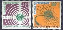 1963 Центральноафриканская Республика Серия марок (Космос, Космическая связь) MNH №37-38