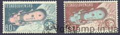 1963 Чехословакия Серия марок (Совместный полет космических кораблей Восток 5 и 6) Гашеные №1413-1414