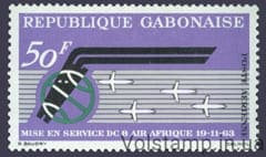 1963 Габон Марка (Авиация, Авиакомпания "Эйр Африк") MNH №190