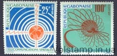 1963 Габон Серия марок (Космос, Космическая связь) MNH №185-186