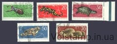 1963 ГДР Серия марок (Защищенные животные II, рептилии) Гашеные №978-982