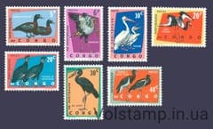1963 Congo (Kinshasa) series of stamps (birds) MNH №138-144
