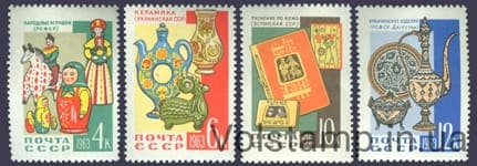 1963 серия марок Декоративно-прикладное искусство №2723-2726