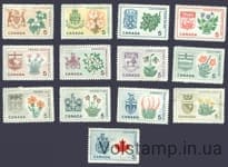 1964 Канада Серія марок (Герби, флора) Гашені з дефектом №362-374