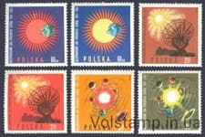 1965 Польша Серия марок (Космос, Международный год тихого солнца) MLH №1606-1611