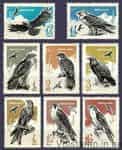 1965 серия марок Хищные птицы №3196-3203