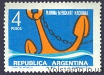 1966 Аргентина Марка (Якорь) MNH №940