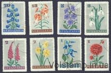 1966 Болгария Серия марок (Садовые цветы) Гашеные с дефектом №1683-1690
