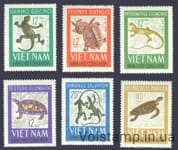 1966 Vietnam series of stamps (reptile) MNH with defect №432-437