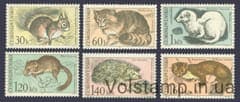 1967 Чехословакия Серия марок (Грызуны, кошка) MNH №1731-1736
