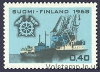 1968 Финляндия Марка (Корабли) MNH №651